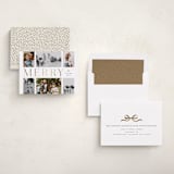 "Gilded Lettering" - Holiday Cards in Snowfall by Design Lotus - Assembled