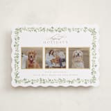 "Laurel Garland" - Holiday Cards in Snow by Everett Paper Goods - Front