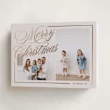 "Elegantly Lined" - Holiday Cards in Eggnog by Brianne Larsen - Folded Card