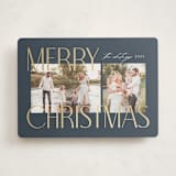 "Sparkly Stack" - Holiday Cards in Twilight by Makewells - Front