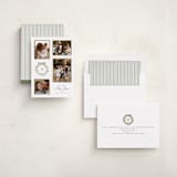 "Wreath Multi" - Holiday Cards in Marshmallow by Everett Paper Goods - Assembled