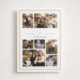 "Formal Holly" - Holiday Cards in Fog by Everett Paper Goods - Front