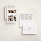 "Formal Holly" - Holiday Cards in Fog by Everett Paper Goods - Assembled