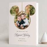 "Disney Mickey Ornament" - Holiday Cards in Pearl by Vanessa Doyle - Folded Card