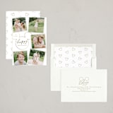 "Disney's Mickey Mouse Casual Script" - Holiday Cards in Snow by Everett Paper Goods - Assembled
