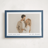 "Ribbon Frame" - Holiday Cards in Glacier by Carolyn MacLaren - Front