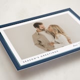 "Ribbon Frame" - Holiday Cards in Glacier by Carolyn MacLaren - Detail