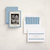 "Fun Border Checkers" - Holiday Cards in Sky by Jackie Crawford - Assembled