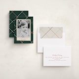 "minimal plaid" - Holiday Cards in Evergreen by Carolyn Nicks - Assembled