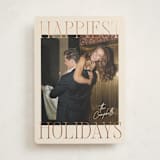 "Glam Greeting" - Holiday Cards in Eggnog by Ekko Studio - Front