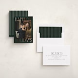 "Glam Greeting" - Holiday Cards in Evergreen by Ekko Studio - Assembled
