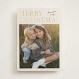 "Modern Merry" - Holiday Cards in Cream by Ilene Guy - Front