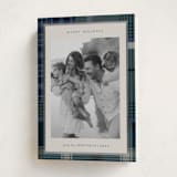 "Antiqued Plaid" - Holiday Cards in Sea by Makewells - Folded Card