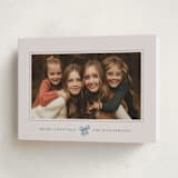 "Little Striped Bow" - Holiday Cards in Celestial by Olivia Kanaley Inman - Folded Card