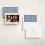 "Little Striped Bow" - Holiday Cards in Celestial by Olivia Kanaley Inman - Assembled