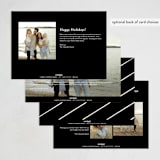"Peaceful Greeting" - Holiday Cards in Coal by Ashley Iwafuchi - Back of Card Options