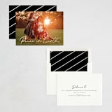 "Peaceful Greeting" - Holiday Cards in Coal by Ashley Iwafuchi - Assembled