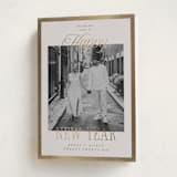 "Scripted Frame" - Holiday Cards in Cream by Megan Cash - Folded Card