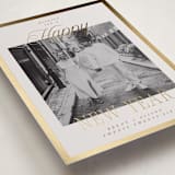 "Scripted Frame" - Holiday Cards in Cream by Megan Cash - Detail