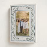 "Scalloped Edge Holiday" - Holiday Cards in Sapphire by Chris Griffith - Folded Card