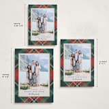 "Fancy Plaid" - Holiday Cards in Coal by Petra Kern - Formats Available