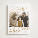 "Merry Christmas Foil" - Holiday Cards in Golden by Elsa Duncan - Front
