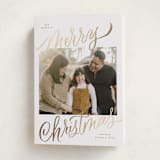 "Merry Christmas Foil" - Holiday Cards in Golden by Elsa Duncan - Folded Card