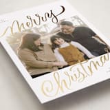 "Merry Christmas Foil" - Holiday Cards in Golden by Elsa Duncan - Detail