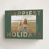 "Shiny Holiday" - Holiday Cards in Juniper by Angela Thompson - Folded Card