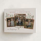 "Pine Holly" - Holiday Cards in Sugar Cookie by Everett Paper Goods - Folded Card