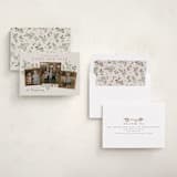 "Pine Holly" - Holiday Cards in Sugar Cookie by Everett Paper Goods - Assembled