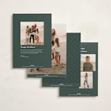 "Monogram Trio" - Holiday Cards in Evergreen by Melanie Kosuge - Back of Card Options
