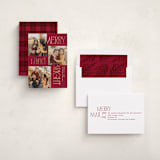 "Modern collage" - Holiday Cards in Pomegranate by Owl and Toad - Assembled