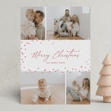 "Festive Dots" - Holiday Cards in Poinsettia by Wendy Chung - Front