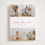 "Festive Dots" - Holiday Cards in Poinsettia by Wendy Chung - Front