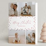 "Festive Dots" - Holiday Cards in Poinsettia by Wendy Chung - Folded Card