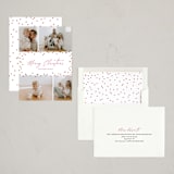 "Festive Dots" - Holiday Cards in Poinsettia by Wendy Chung - Assembled