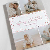 "Festive Dots" - Holiday Cards in Poinsettia by Wendy Chung - Detail