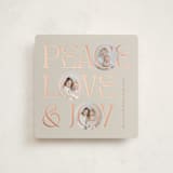 "Peace Love & Joy" - Holiday Cards in Toffee by Carolyn Kach - Front