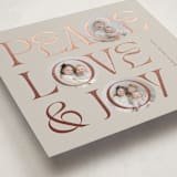 "Peace Love & Joy" - Holiday Cards in Toffee by Carolyn Kach - Detail