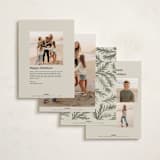 "Inner Pine Wreath" - Holiday Cards in Moss by Paula Pecevich - Back of Card Options