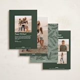 "Inner Pine Wreath" - Holiday Cards in Spruce by Paula Pecevich - Back of Card Options