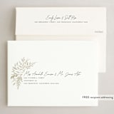 "Gold Wreath" - Holiday Cards in Snowflake by Susan Moyal - FREE Recipient Addressing