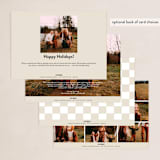 "Joy Peace Love" - Holiday Cards in Snow by Robert and Stella - Back of Card Options