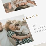 "Joy Peace Love" - Holiday Cards in Snow by Robert and Stella - Detail