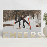 "c h e e r s !" - Holiday Cards in Snowflake by Sara Hicks Malone - Front
