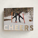 "c h e e r s !" - Holiday Cards in Snowflake by Sara Hicks Malone - Folded Card