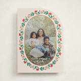 "Laurel Edge" - Holiday Cards in Eggnog by Amy Kross - Front