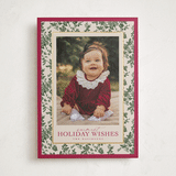 "Merry Floral Toile" - Holiday Cards in Holly Berry by Jenna Holcomb - Front