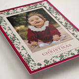 "Merry Floral Toile" - Holiday Cards in Holly Berry by Jenna Holcomb - Detail